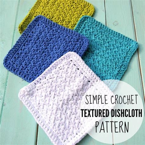 Crochet Textured Dishcloth Pattern Crochet Dishcloth Pattern