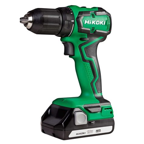 Hikoki 18v Compact 13mm Brushless Driver Drill With 15ah Battery Kit