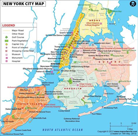 NYC mapa de la ciudad - Un mapa de la Ciudad de Nueva York (Nueva York - estados UNIDOS)