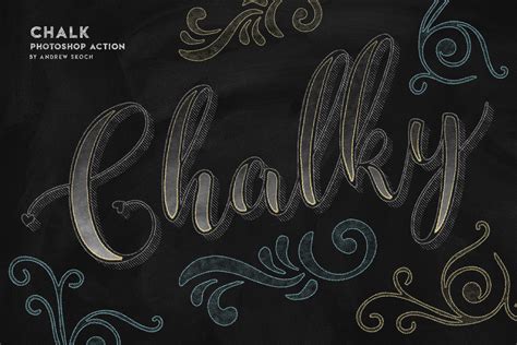 Chalk Lettering Photoshop Action Add Ons Graphicriver