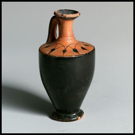 Terracotta Lekythos Oil Flask Greek Attic Archaic The