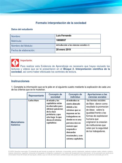 Ics Ea2 Formato Para Evidencia Pdf Sociedad Emile Durkheim