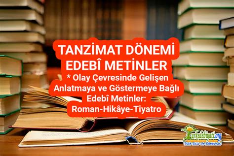 Tanzimat Dönemi Edebi Metinler Türk Dili ve Edebiyatı