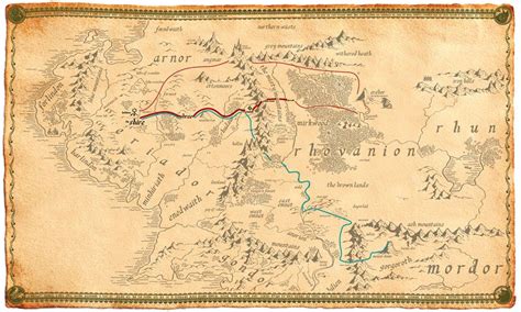 Aande The Hobbit Middle Earth Map