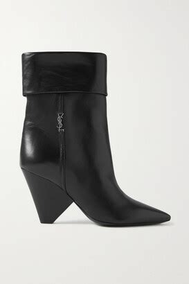 Saint Laurent Niki Black Leather Boots ShopStyle