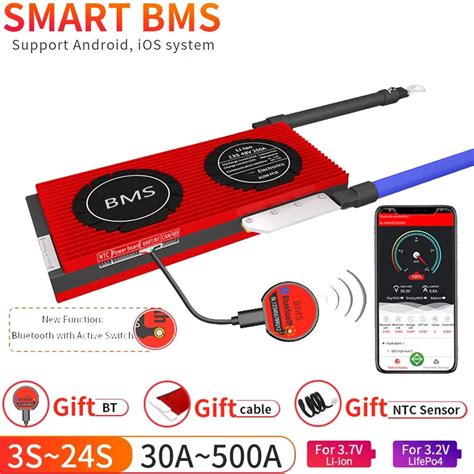 BMS Intelligent Lifepo4 Bluetooth Lipo 4S 24S 80A 250A USB UART Syst Me