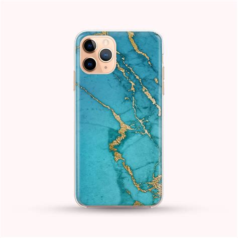 Azure Blue And Gold Marble Phone Case For Samsung Galaxy Iphone 14 13 12 11 Xs Max Samsung