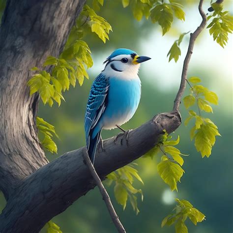 Premium AI Image Beautiful Birds Sitting On The Tree