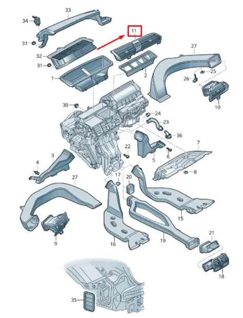 Neuf Audi Q F Tableau De Bord Central Air Air Rhd C Ps