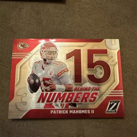 Patrick Mahomes Ii Behind The Numbers Panini Zenith Kansas