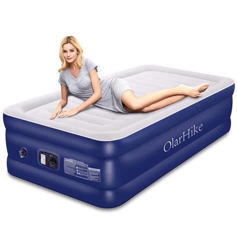 OlarHike Twin Air Mattress With Built In Pump Elevated Double High