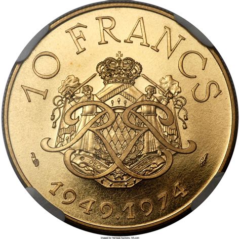 10 Francs Rainier III Essai Or Monaco Numista