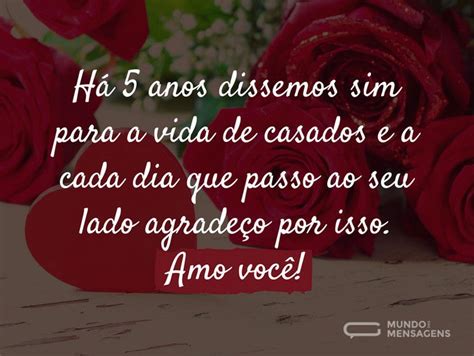 5 Anos De Casados Mensagens De Aniversário De Casamento Mundo Das