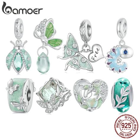 Bamoer 925 Sterling Silver Charm Beads Para Mulheres Oasis Joaninha