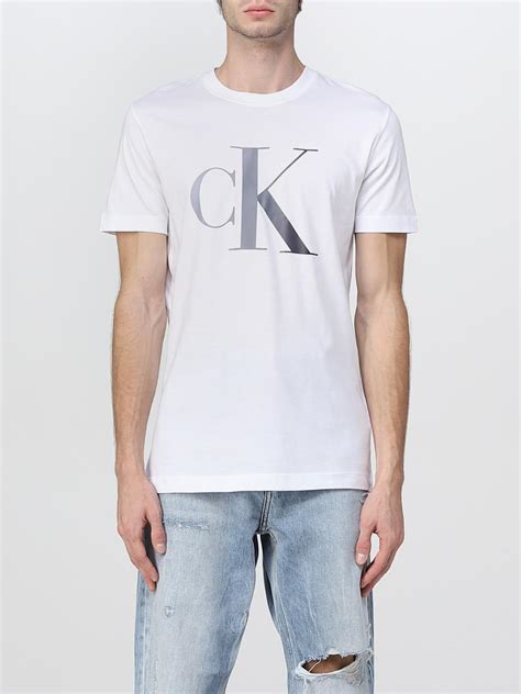 Calvin Klein Jeans T Shirt For Man White Calvin Klein Jeans T