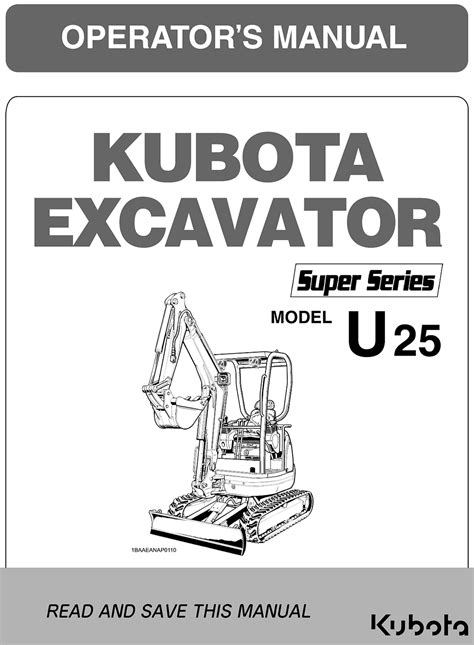 Kubota U Operator S Manual