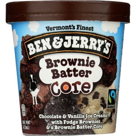 Ben Jerry S Ice Cream Brownie Batter Core 8 1 PT 8 Ct 16 Oz QFC