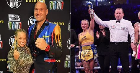 Ebanie Bridges celebrates victory meeting Tyson Fury and jokes about ...
