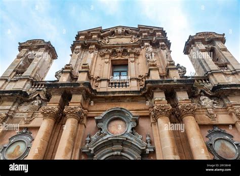 Facade Of The Purgatory Church Or Chiesa Del Purgatorio In The Old Town