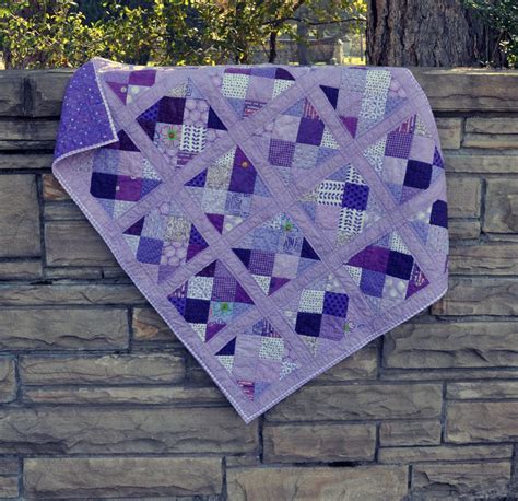 Purple Baby Quilt Etsy Purple Quilts Quilts Baby Quilts