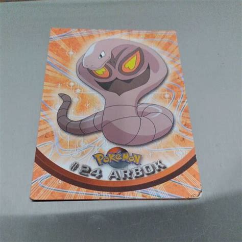 POKEMON CARD Foil Holo ARBOK 24 Black Label 1999 Topps TV Animation