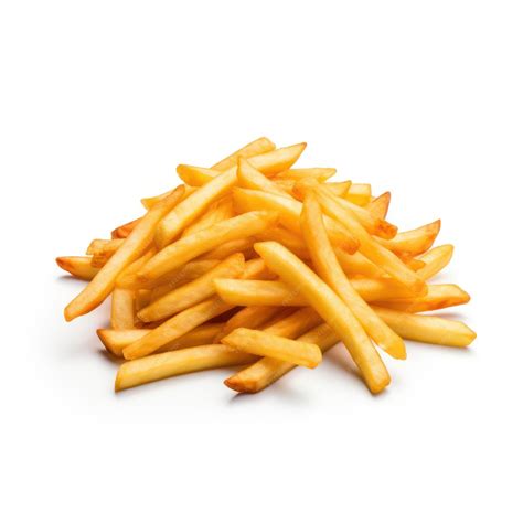 Premium Photo Crispy Golden French Fries On White Background Delicious And Irresistible Snack