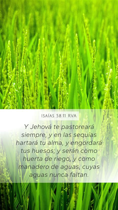 Isaías 5811 Rva Mobile Phone Wallpaper Y Jehová Te Pastoreará