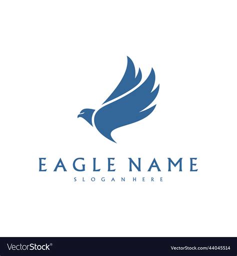 Eagle Logo Design Template Simple Icon Symbol Vector Image