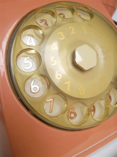 Vintage Rotary Phone Pink Dial Phone Retro Phone Italian