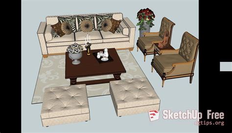 1324 Sofa Sketchup Model Free Download | Sketchup model, Sketchup free ...