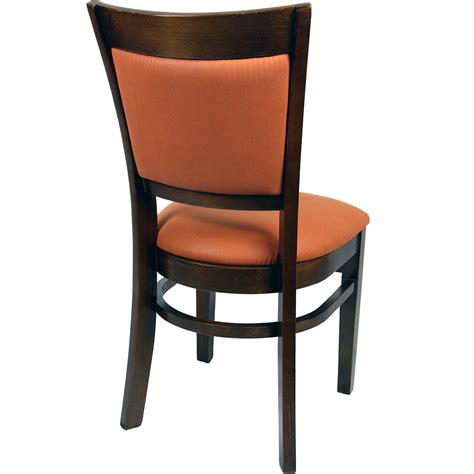 Chairs: Wood Upholstered Flared Inset Back Chair