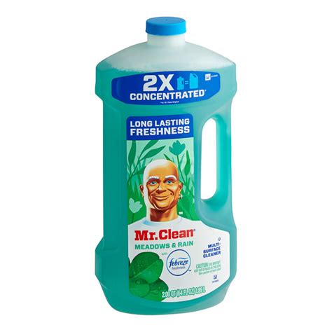 Mr Clean 10725 64 Fl Oz 2x Concentrated Multi Surface Cleaner With Febreze Meadows And Rain Scent