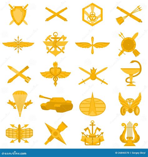 Badges Of Arms Of The Russian Army Stock Vector Illustration Of