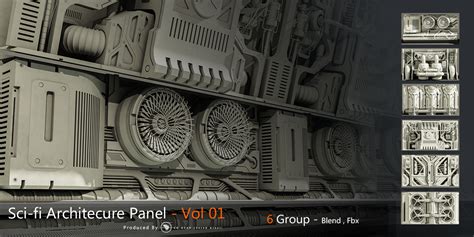 Sci-fi Architecture Panel - Blender Market