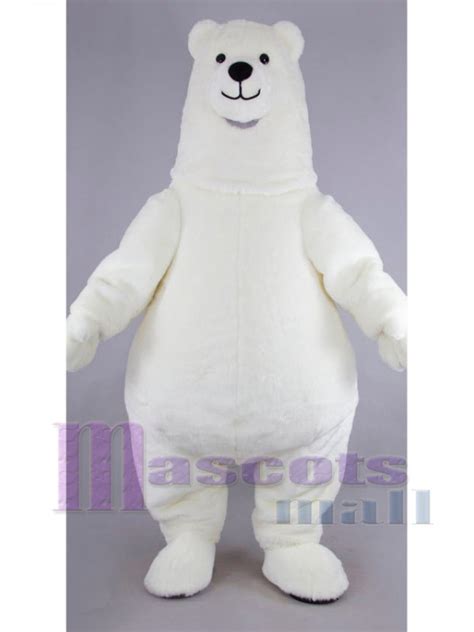 Tall Polar Bear Mascot Costume