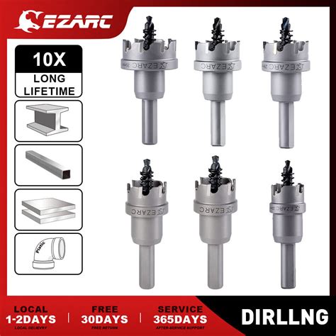 Ezarc Carbide Hole Saw Set Stainless Steel Drill Bits Hole Cutter Kit