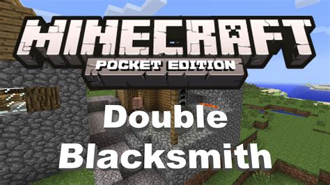 MCPE DOUBLE BLACKSMITH VILLAGE SEED YouTube