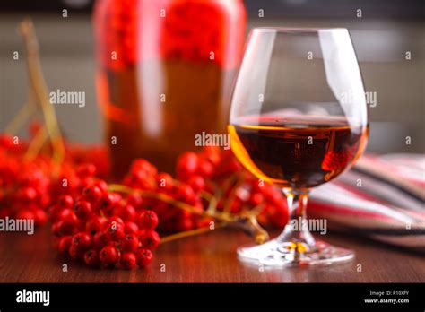 Autumn Berry Alcohol Drink Selfmade Home Stock Photo Alamy