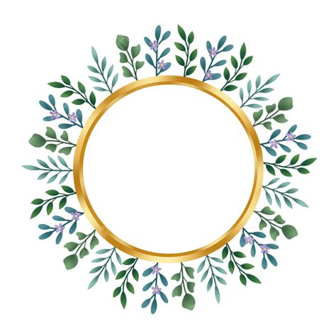 Leaves Wreath White Transparent Flower And Leaves Wreath Illustration