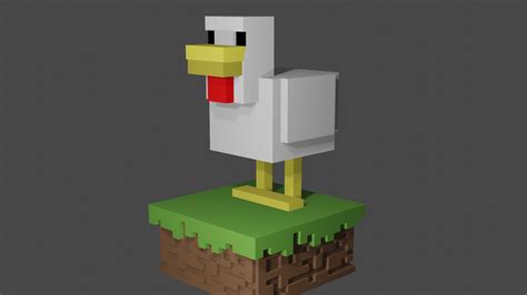 Free Stl File Minecraft Chicken 🐔・3d Printing Design To Download・cults