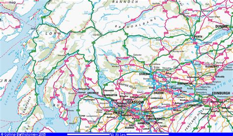 MAP OF SCOTLAND & DIRECTIONS TO STIRLING