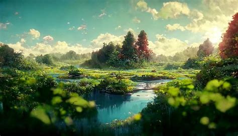 Anime Nature Background