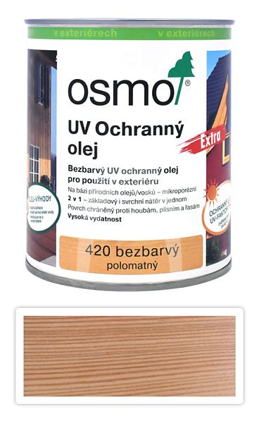 OSMO UV Olej Extra pro exteriéry 0 75 l Bezbarvý 420 u vás do 2 dnů