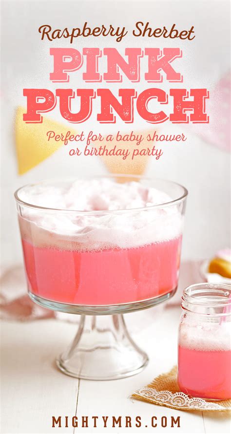 Frothy Pink Party Punch Mighty Mrs