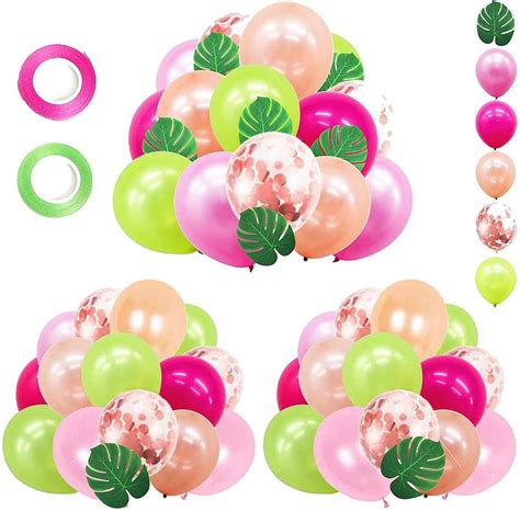 Diy Luau Balloon Arch Garland Hawaiian Theme Pcs Latex Balloon Arch