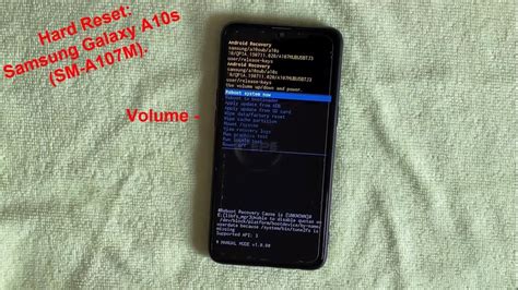 Hard Reset Samgung Galaxy A10s Sm A107m Restauración De Fábrica Samsung Galaxy A10s Youtube