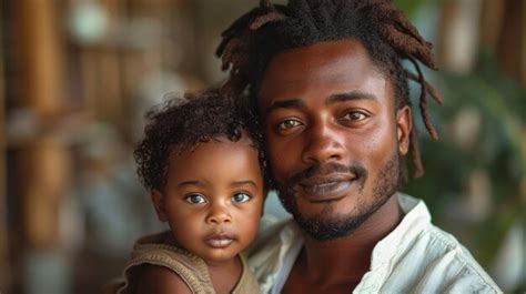 Premium Photo | Father holding young child with matching curly hair