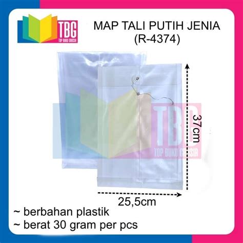 Jual Pcs Map Tali Putih Jenia Map Plastik File Dokumen R Di