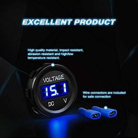 Nilight Led Digital Display Voltmeter Panel Dc V Waterproof Digital