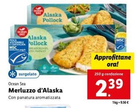 Ocean Sea Merluzzo D Alaska 250 G Confezione Offerta Di Lidl